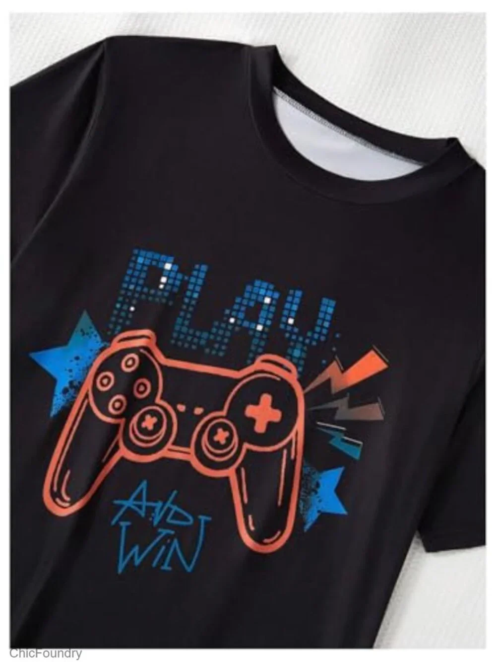 Men's Pajamas Set 2 Piece Short Sleeve Letter Print Lounge Set